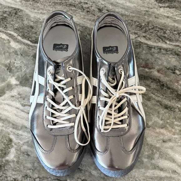 Onitsuka Tiger Mexico 66 Metallic Series Metropolis Cream low top Sneakers - Picture 3 of 4